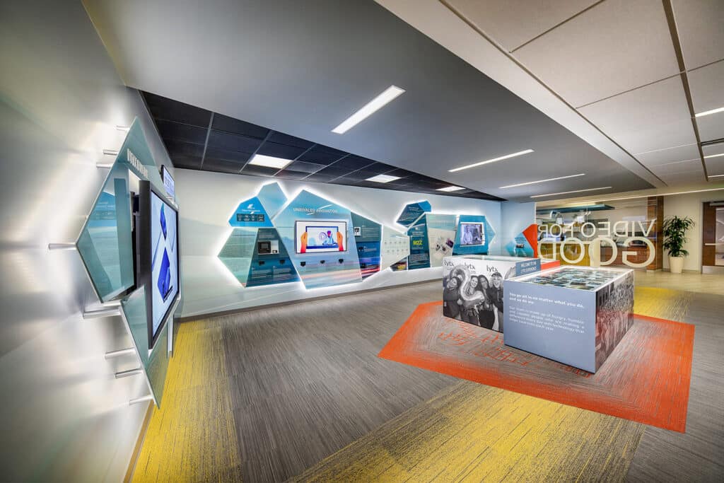 A physical space to tell a story of their passion for safety. Lytx Innovation Room, Design by ID Studios, Photo by Eddie Bojorquez